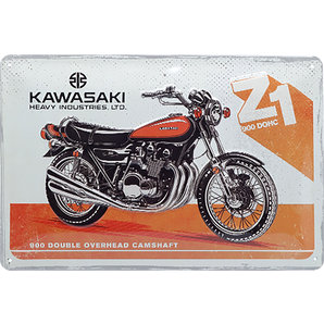 Blechschild Kawasaki Logo Masse: 30x20cm