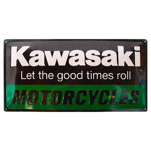 Blechschild Kawasaki Logo Masse: 50x25cm