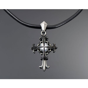 Halskette Woman Cross Chirurgenstahl-Leder- L�nge: 45-50cm Louis