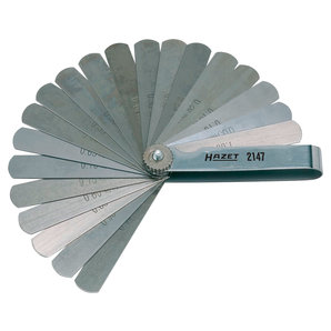 HAZET Fühlerlehre mit 20 Blatt von 0-05 bis 1-0 mm Hazet