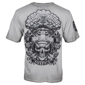 Lethal Threat Blow your Mind Kustoms T-Shirt Grau unter Freizeitbekleidung > T-Shirts & Poloshirt