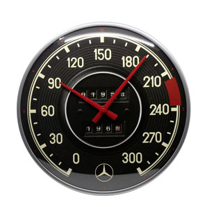 Retro Wanduhr Mercedes-Benz - Tacho Durchmesser: 31cm Nostalgic Art
