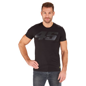 VR46 Logo T-Shirt Schwarz Valentino Rossi
